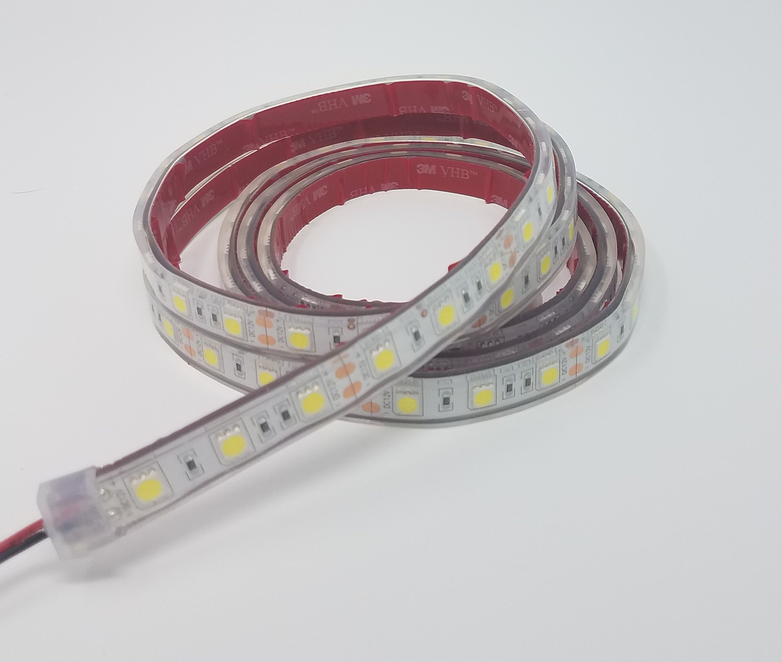 4FT Red Marine Submersible LED Light Strip - 12V Waterproof Boat Lighting for Under Gunnel, Deck & Cabin - IP68 Waterproof LED Tape Light for Boats, Yachts & Marine Applications