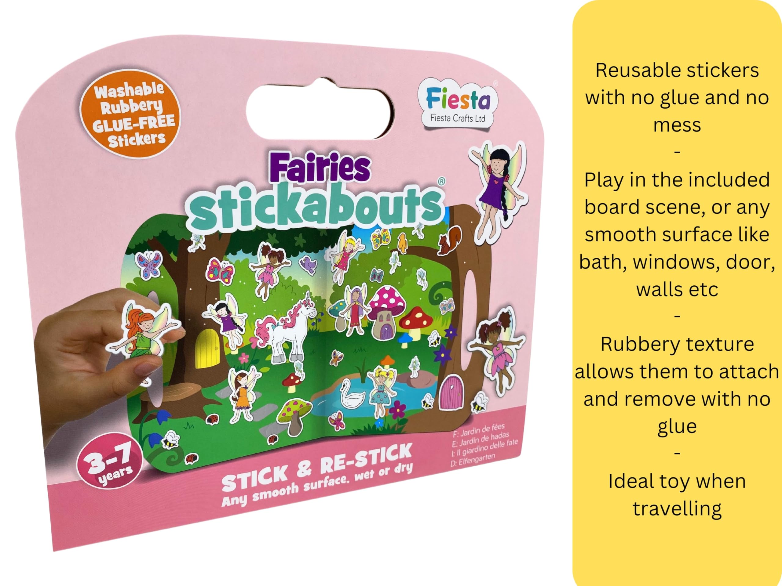 Fairies Stickabouts Activity Stickers for Kids - Reusable Decorative Stickers for Scrapbooking, DIY Crafts, and School Projects - Fun Fairy-Themed Stickers for Girls' Bedrooms, Notebooks, and Gift Wrapping