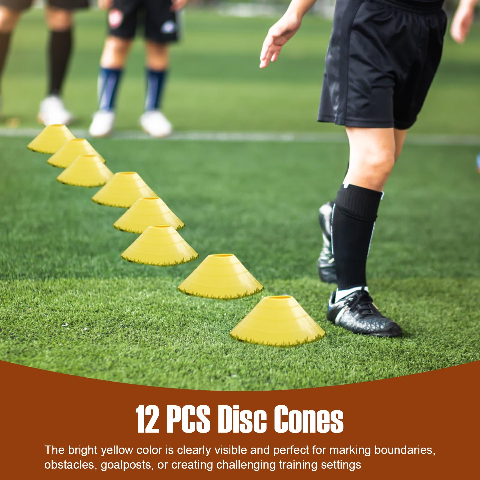 Flag Football Belts Set for 14 Players - Includes 14 Belts, 42 Flags, 12 Cones & Storage Bag - Youth & Adult Football Training Equipment - Perfect for Team Practice, PE Class and Backyard Games
