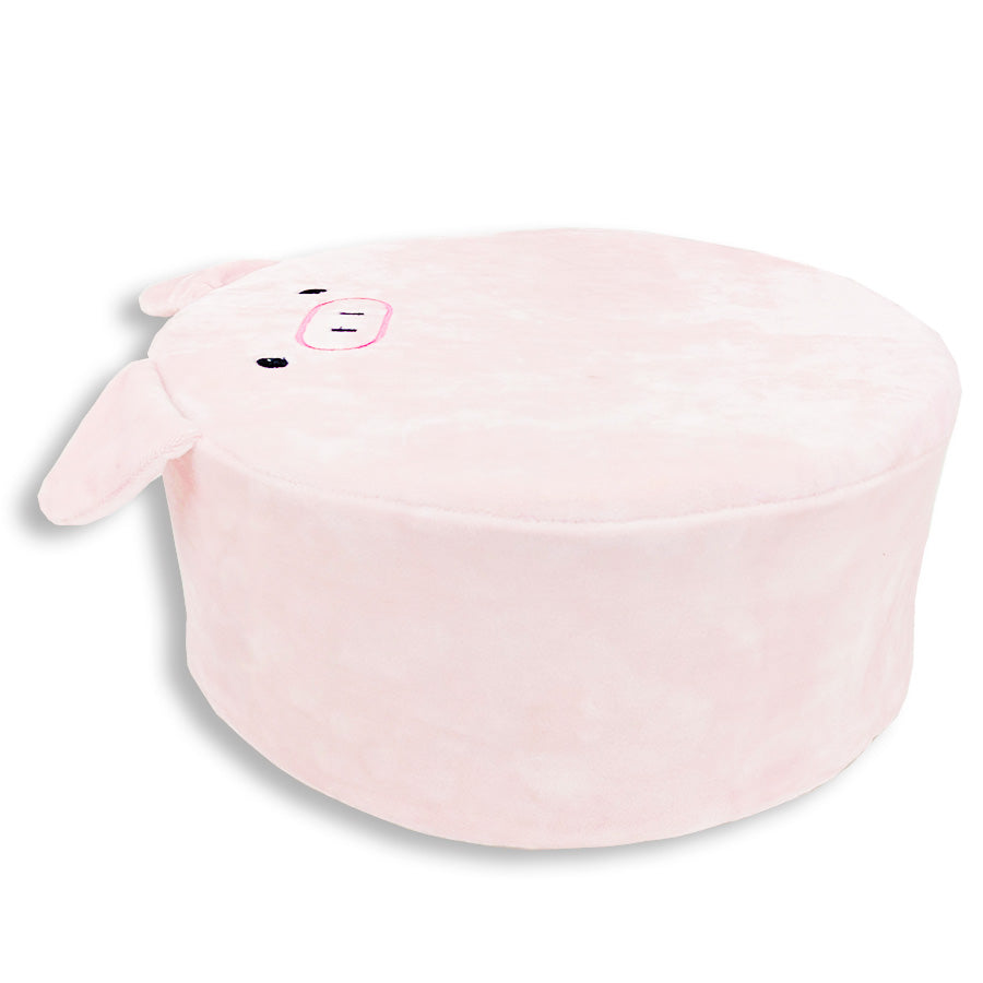 Round Memory Foam Pig Themed Pillow | Olivia The Pig Cute Plush Pillow for Kids Bedroom, Nursery Decor & Gift Idea