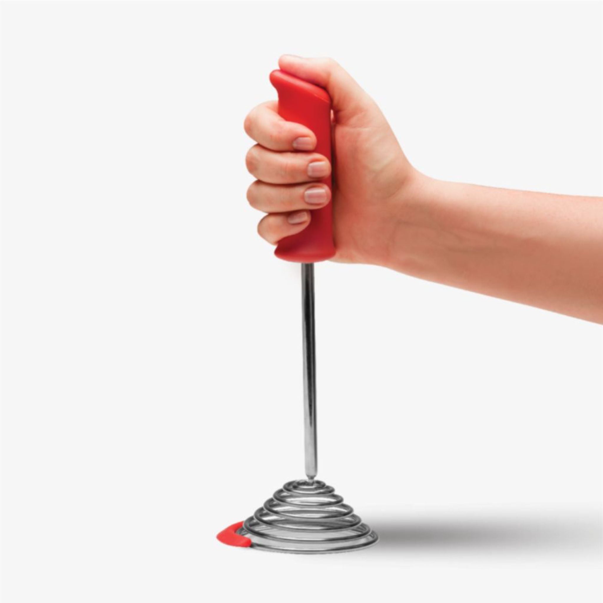 DreamFarm Stainless Steel Potato Masher with Non-Slip PP Handle - Red (SH DFSM3024 RD) - Perfect for Mashing Potatoes, Avocados & Baby Food in the Kitchen