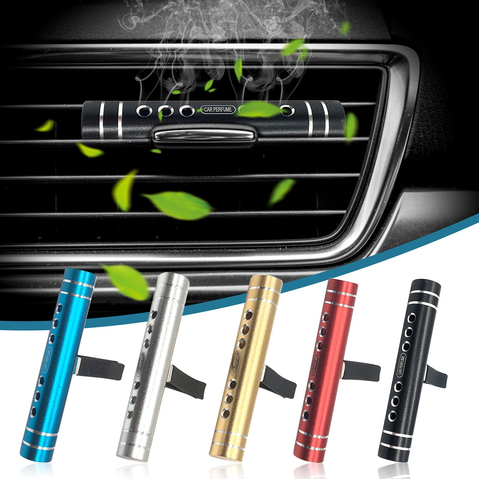 Premium Car Vent Clip Essential Oil Diffuser - Aromatherapy for Car, Office, Home | Portable & Leak-Proof Design | Perfect for Stress Relief, Relaxation & Freshening Small Spaces