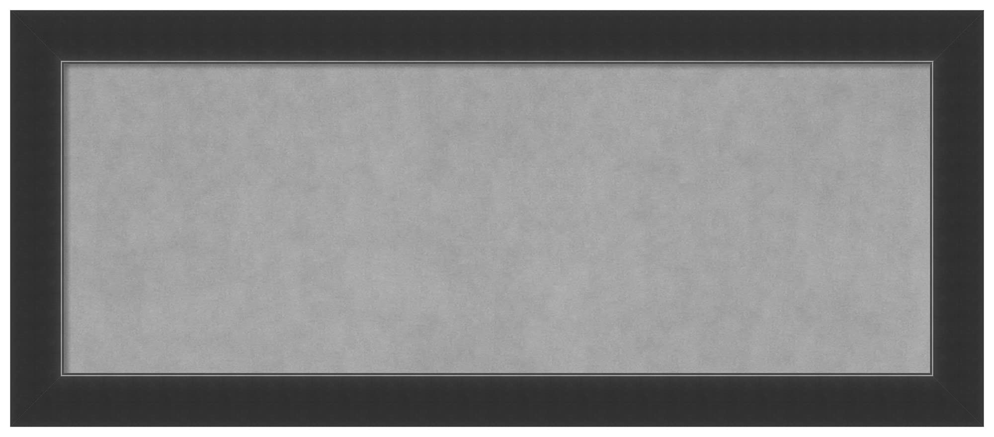 Corvino Black Custom Framed Magnetic Board (49 x 21 inches) - Multiple Size Options - Magnetic Dry Erase Board for Office, Home & School Organization - Wall Mountable Memo Board for Notes, Photos & Reminders