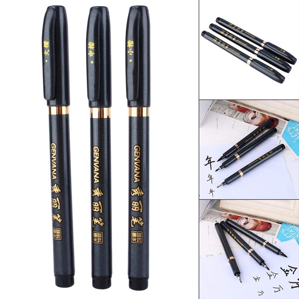 Premium Chinese Japanese Calligraphy Brush Set - Ink Pen for Writing, Drawing & Art Markers - Ideal for School Stationery, DIY Crafts & Traditional Asian Calligraphy Practice (Type 1)