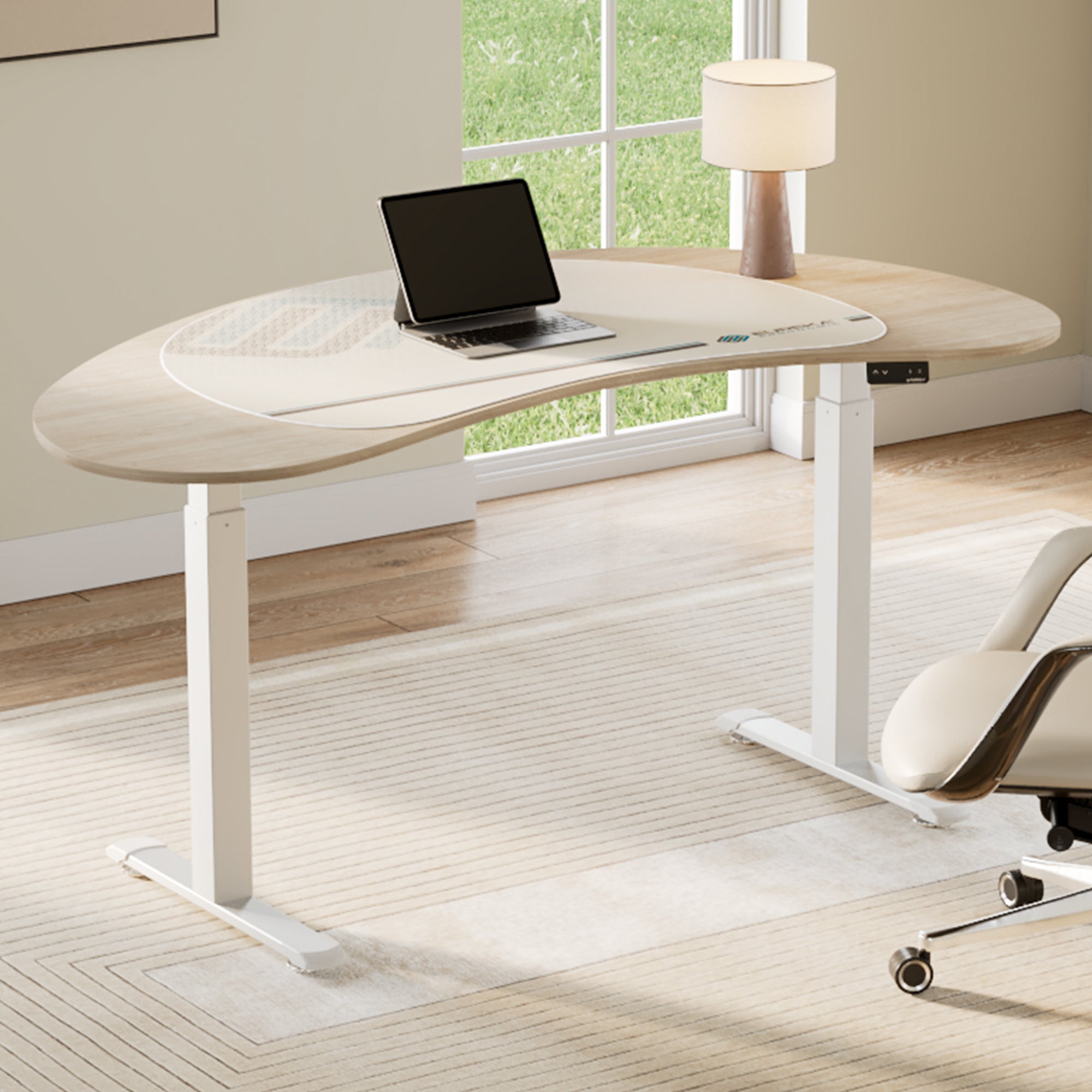 Ergonomic Cashew-Shaped Standing Desk - 70