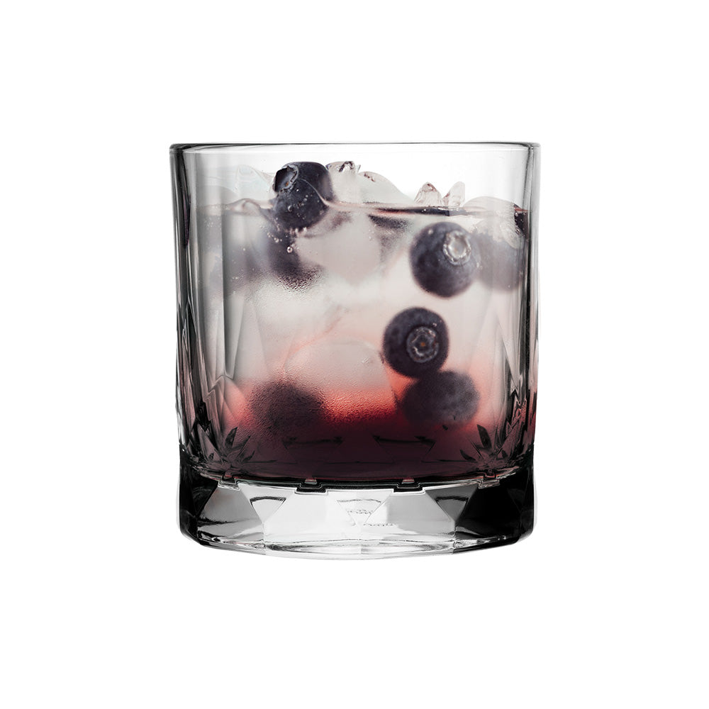 Premium Salute Double Rock Whiskey Glasses Set of 4 - 350ml Crystal Clear Old Fashioned Drinking Glasses for Bourbon, Scotch & Cocktails - Perfect for Home Bar, Gifts & Entertaining