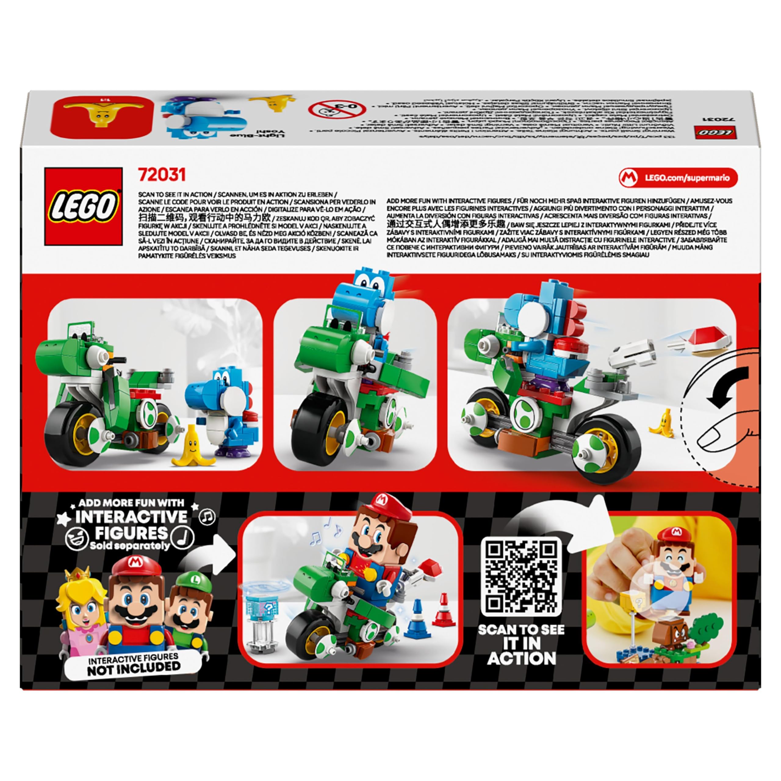 LEGO Super Mario Mario Kart Yoshi Bike Building Set with Yoshi Figure – Nintendo Adventure Collection for Kids, Boys, Girls & Gamers Age 7+ | Perfect Gift for Birthday & Christmas | Fun Racing Game Play & Display Piece