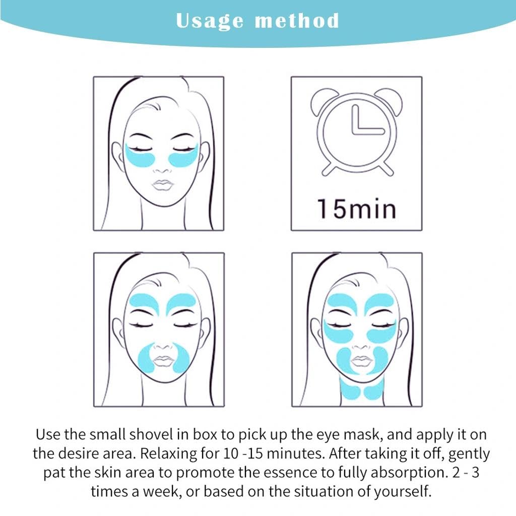 60 Pcs Vitamin C & Collagen Eye Pads for Dark Circles, Anti-Wrinkle & Anti-Aging Under Eye Patches - Reduce Puffiness & Eye Bags with Cooling Gel for Women - Perfect for Night Routine, Travel & Spa Days