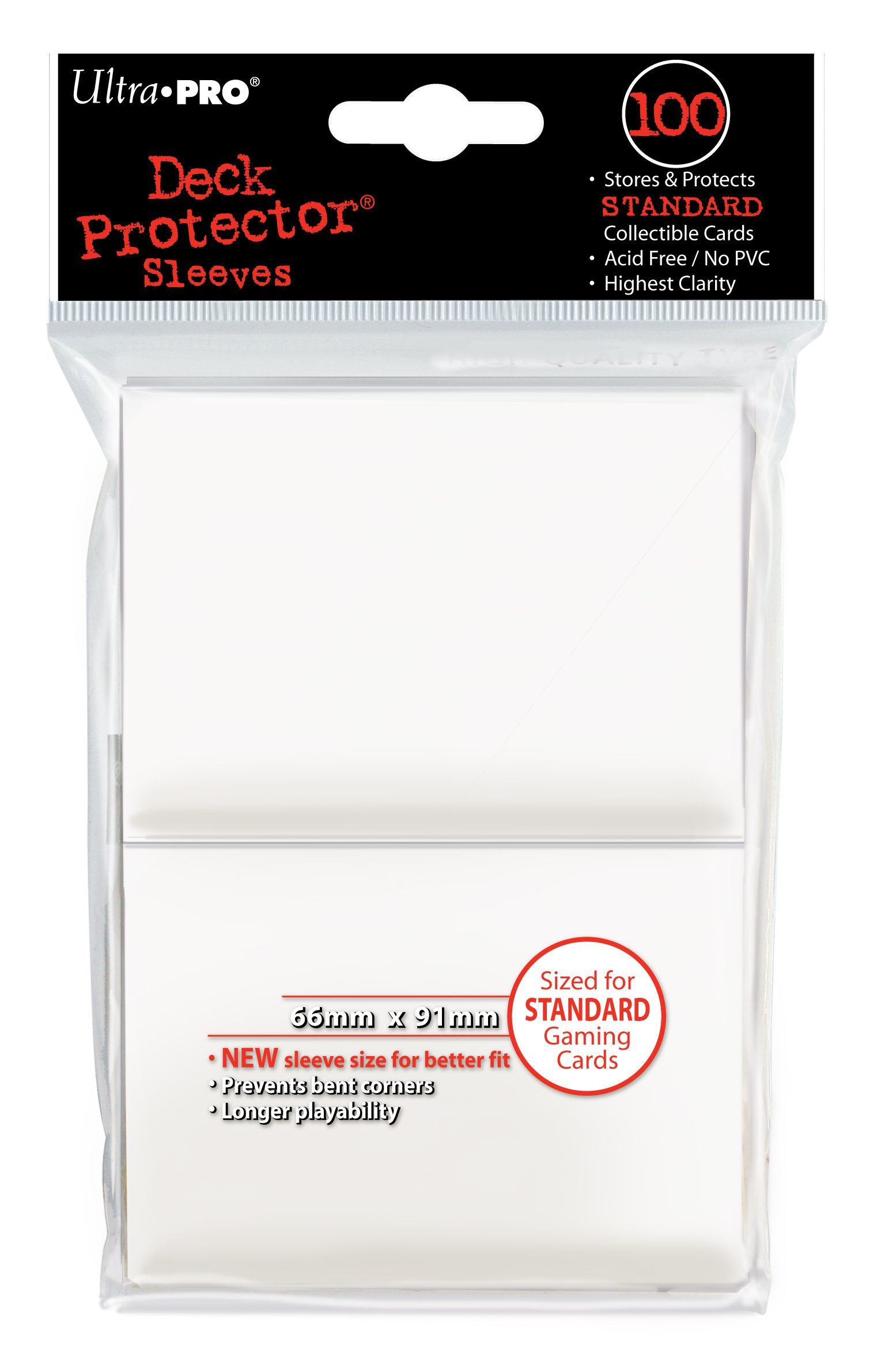 Ultra Pro Deck Protectors - 100 Clear Card Sleeves for MTG, Pokémon & Sports Cards | Premium Protection for Collectible Trading & Gaming Cards (White)