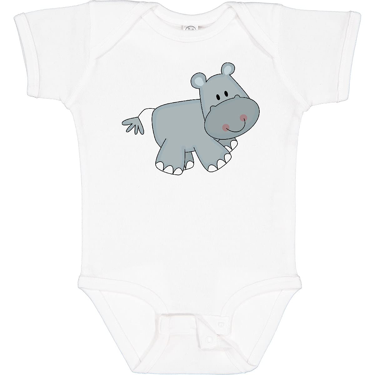 Inktastic Cute Smiling Baby Hippo Onesie - Soft Cotton Infant Bodysuit for Newborns & Toddlers - Perfect for Playtime, Photo Shoots & Everyday Wear