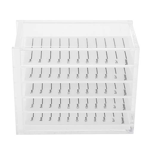 5-Layer Clear Eyelash Storage Box - Durable Makeup Organizer for Salon & Travel