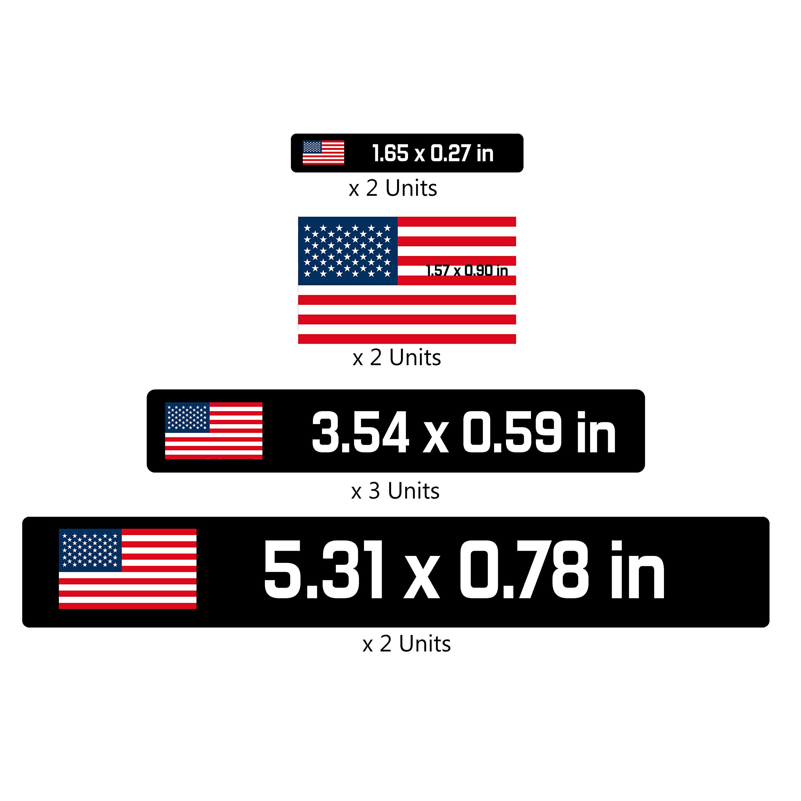 Customizable Patriotic Sticker Kit - 9 American Flag Decals for Bikes, Motorcycles, Cars & More | Waterproof Vinyl Decoration for Vehicles, Laptops, Helmets & DIY Projects