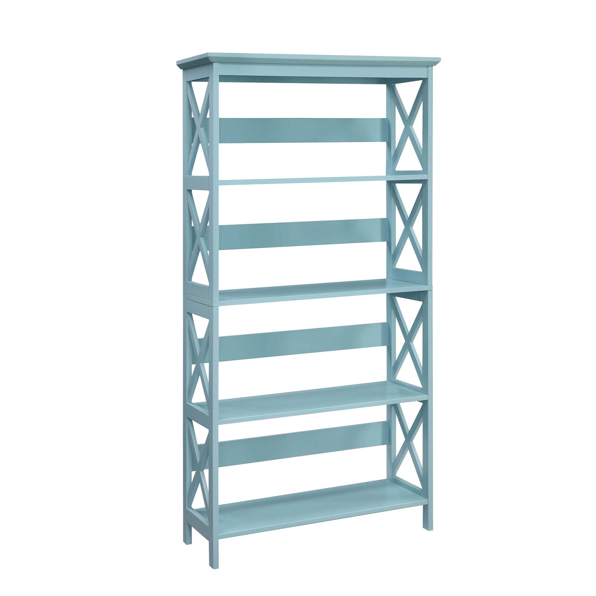 Ergode 5-Tier Oxford Bookcase - Sturdy Wooden Bookshelf for Home, Office & Library - Perfect for Organizing Books, Decor & Storage