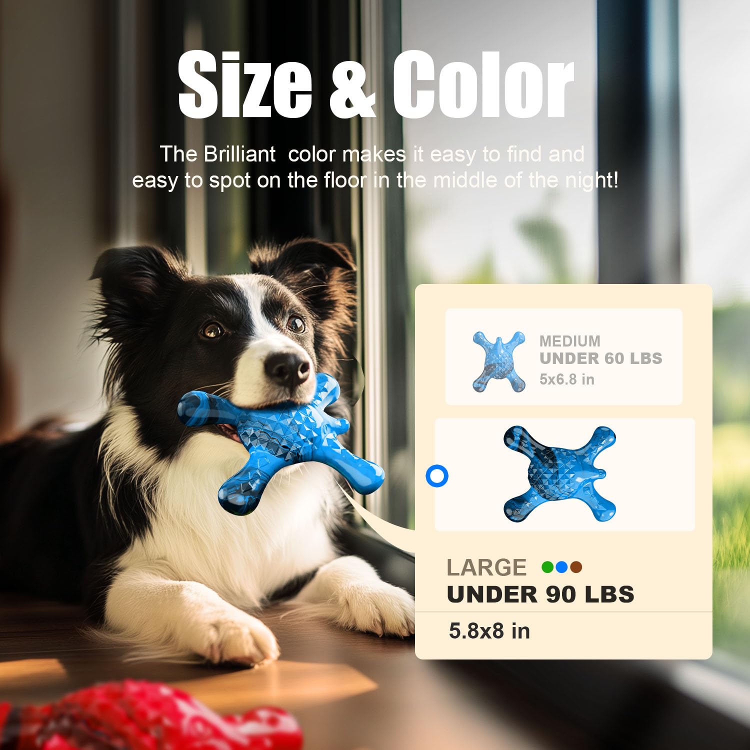 Durable Nylon Indestructible Dog Chew Toy for Aggressive Chewers - Hedgehog-Shaped Bacon Flavor Chewing Toy for Medium & Large Dogs - Long-Lasting Boredom Buster for Playtime & Training - Blue