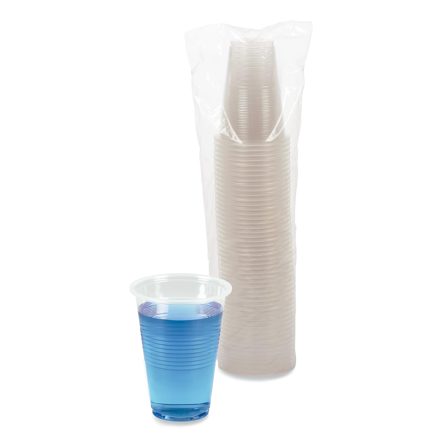Boardwalk BWKTRANSCUP16CT 16 oz Clear Plastic Cups - Bulk Pack of 1000 Translucent Polypropylene Cold Drink Cups for Parties, Events, and Restaurants