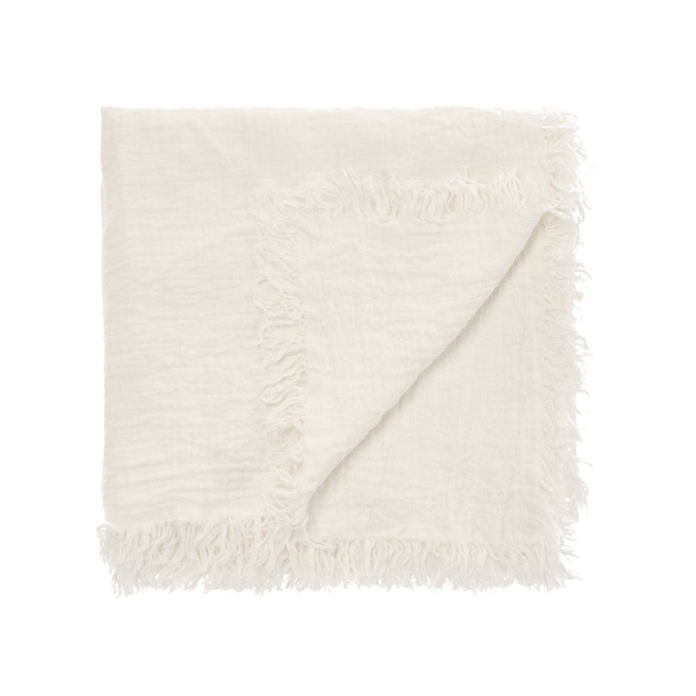Premium Linden White Throw Blanket 50