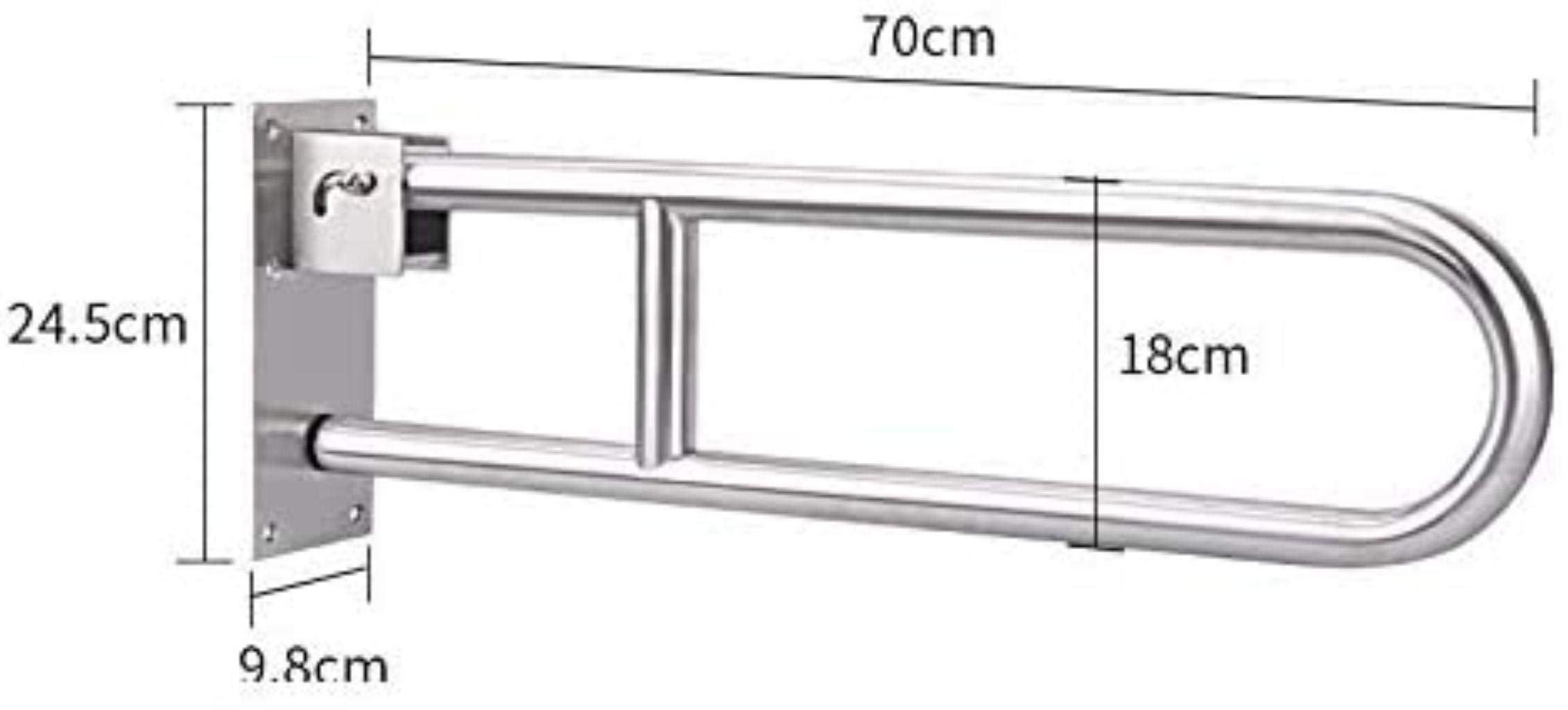 Wall-Mounted Folding Bathroom Safety Handrail - Anti-Slip Grab Bar for Elderly, Disabled & Pregnant Women | ADA Compliant Shower Handle & Towel Rail | Perfect for Barrier-Free Bathrooms & Accessible Homes