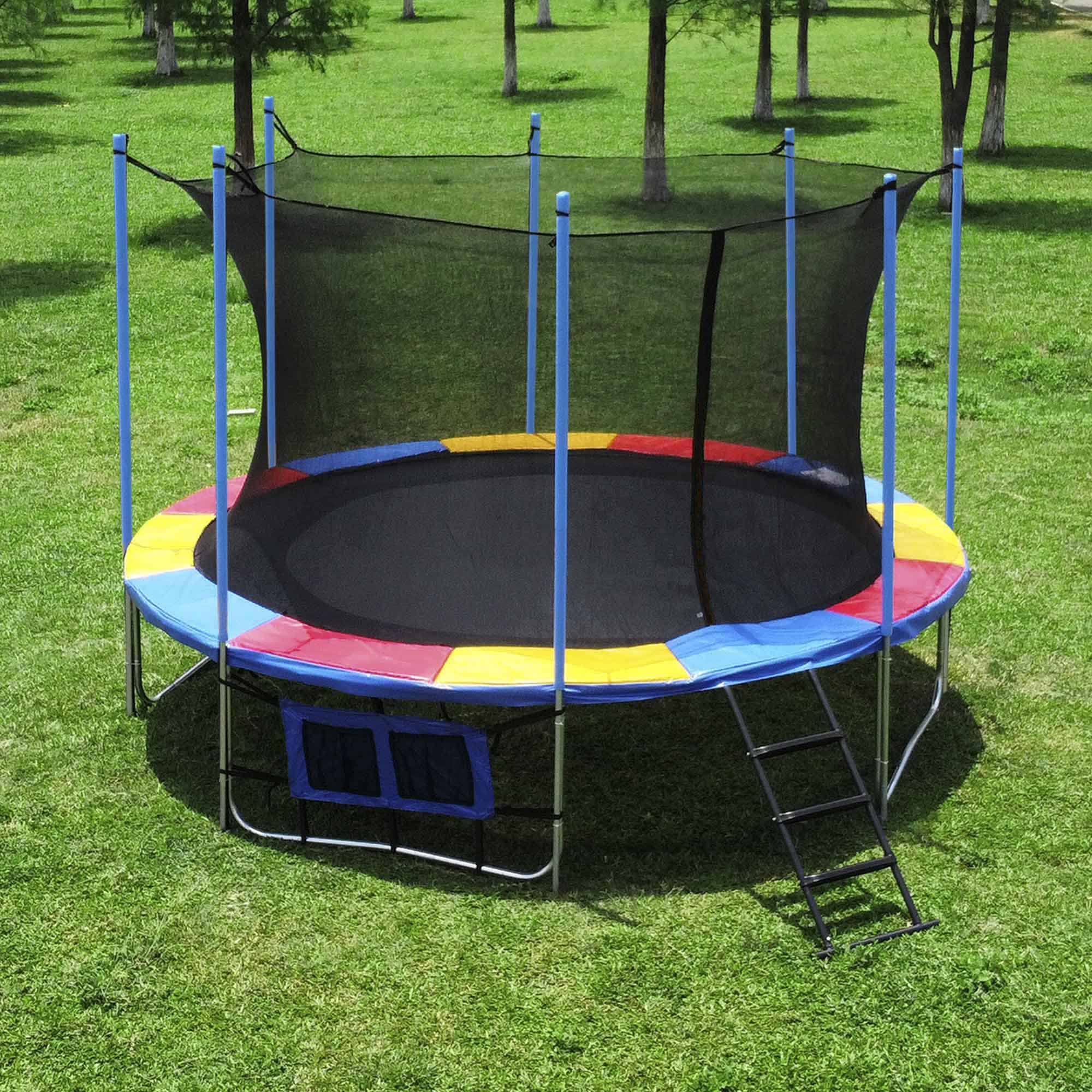 15 FT Trampoline Safety Net Replacement - Heavy Duty 6 Pole Internal Jumping Enclosure for 15 Foot Round Trampolines | Perfect for Backyard Fun, Kids Play & Outdoor Fitness