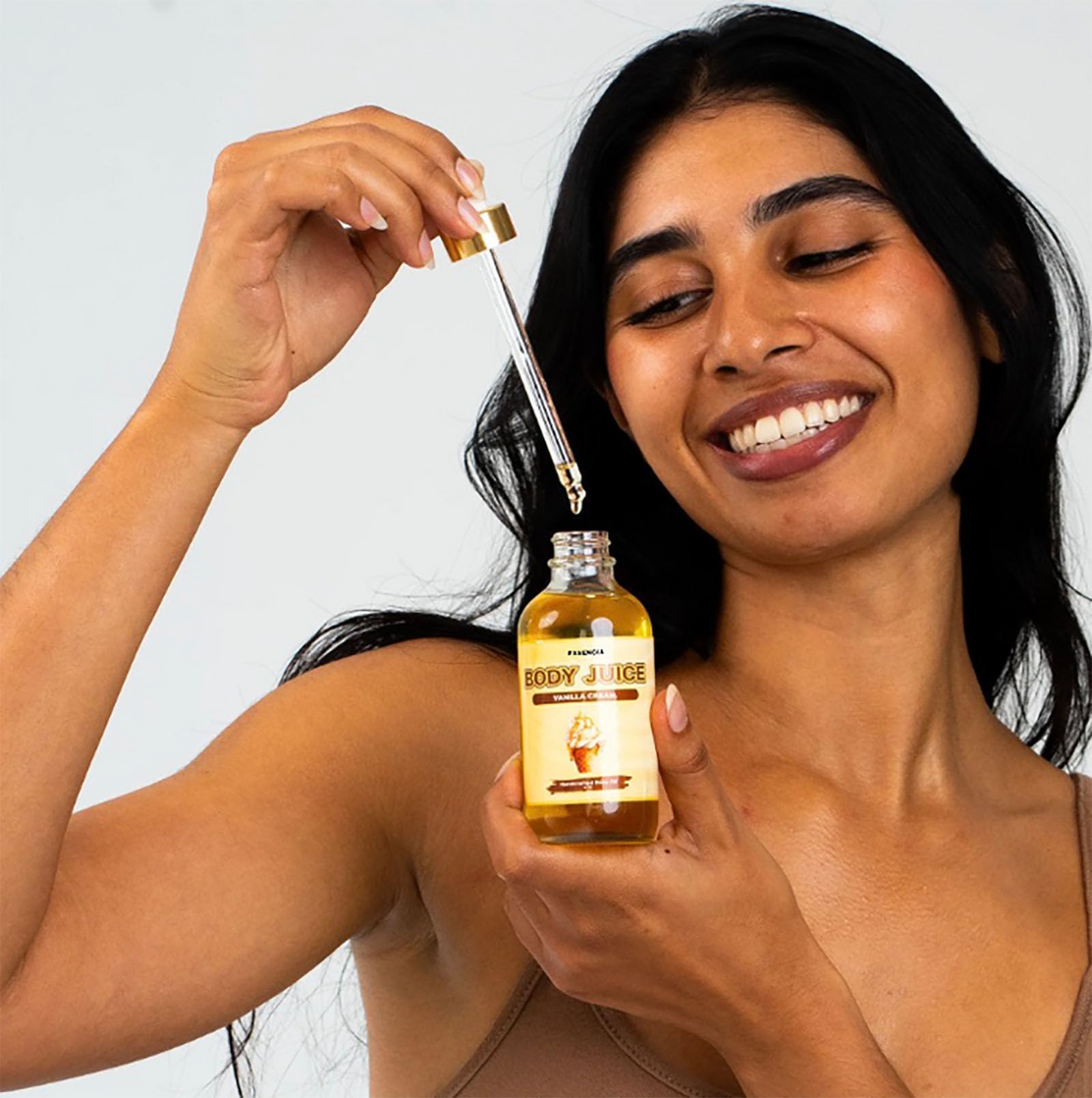 Essencia Scented Juicy Body Oil - Strawberry & Cinnamon Bun Fragrance | Handcrafted Moisturizing Body Oil for Women | Perfect for Dry Skin Care & Massage Therapy