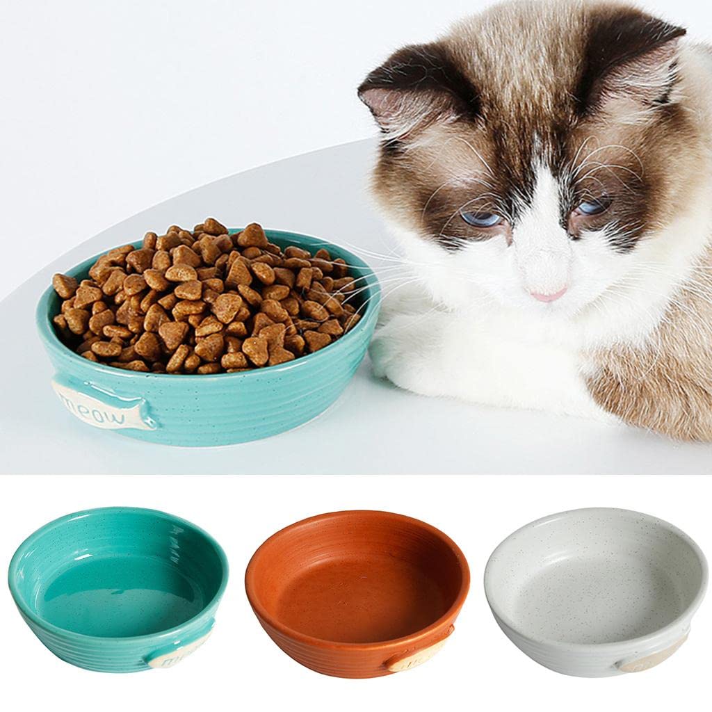 Premium Pet Food & Water Bowl for Dogs and Cats - Durable Feeding Dish Container in Beige - Perfect for Home, Travel, and Outdoor Use