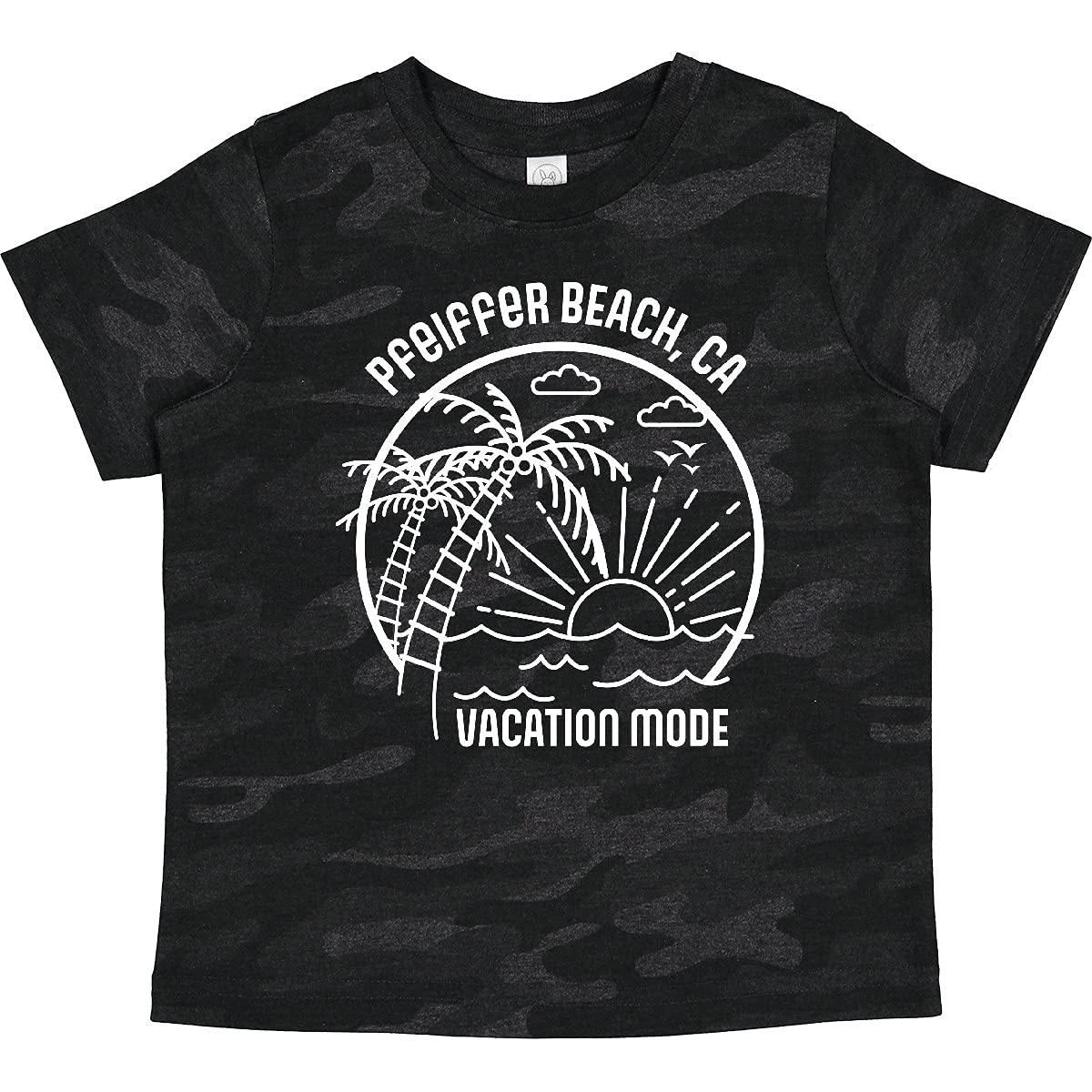 Inktastic Summer Vacation Mode Pfeiffer Beach California Toddler T-Shirt - Cute Kids Travel Shirt for Beach Trips & Family Vacations