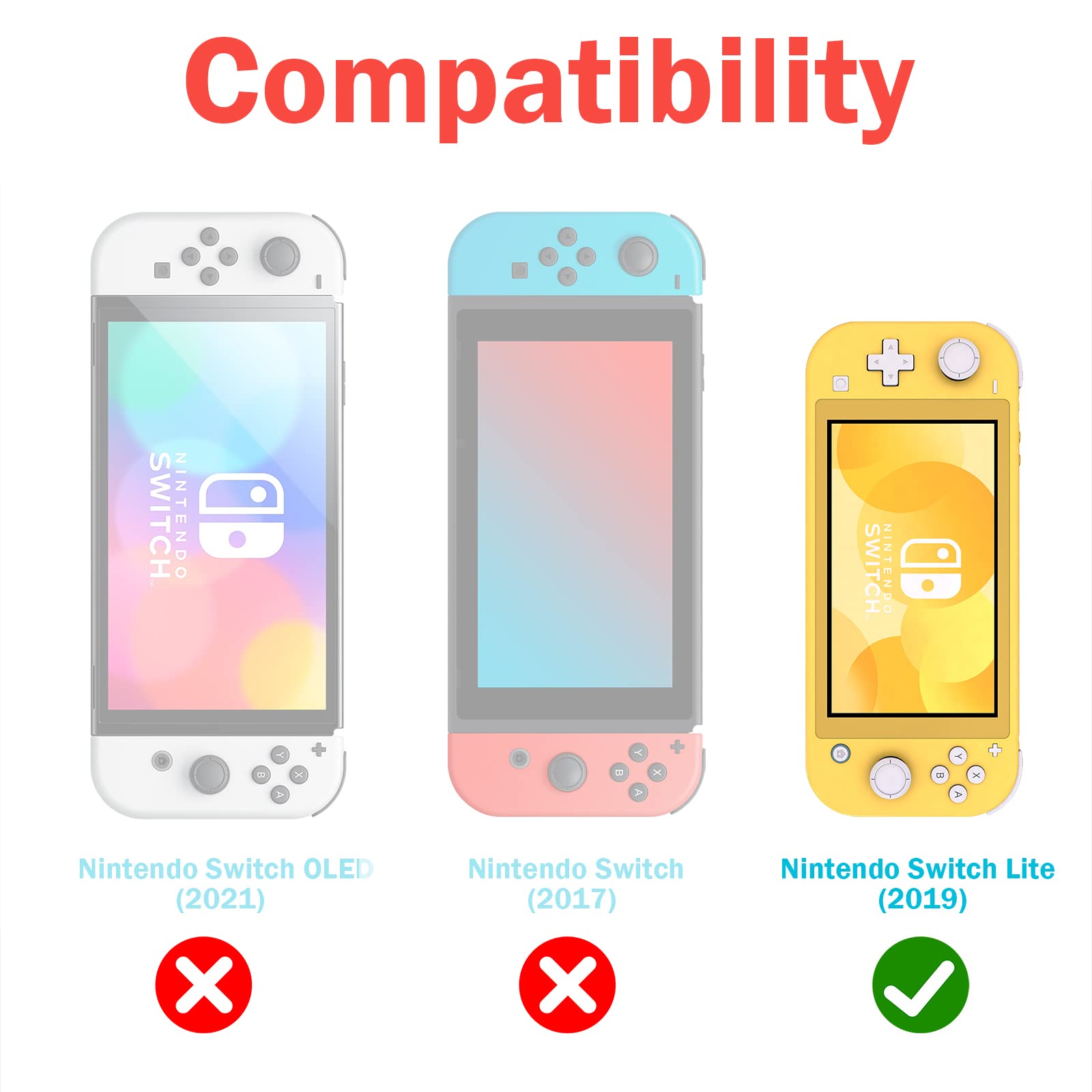 Xcitifun Soft TPU Protective Case for Nintendo Switch Lite - Cute Kawaii Cartoon Character Design for Girls, Boys & Kids | Durable Shockproof Cover Compatible with Switch Lite | Perfect for Gaming, Travel & Daily Protection (Black Comics Style)