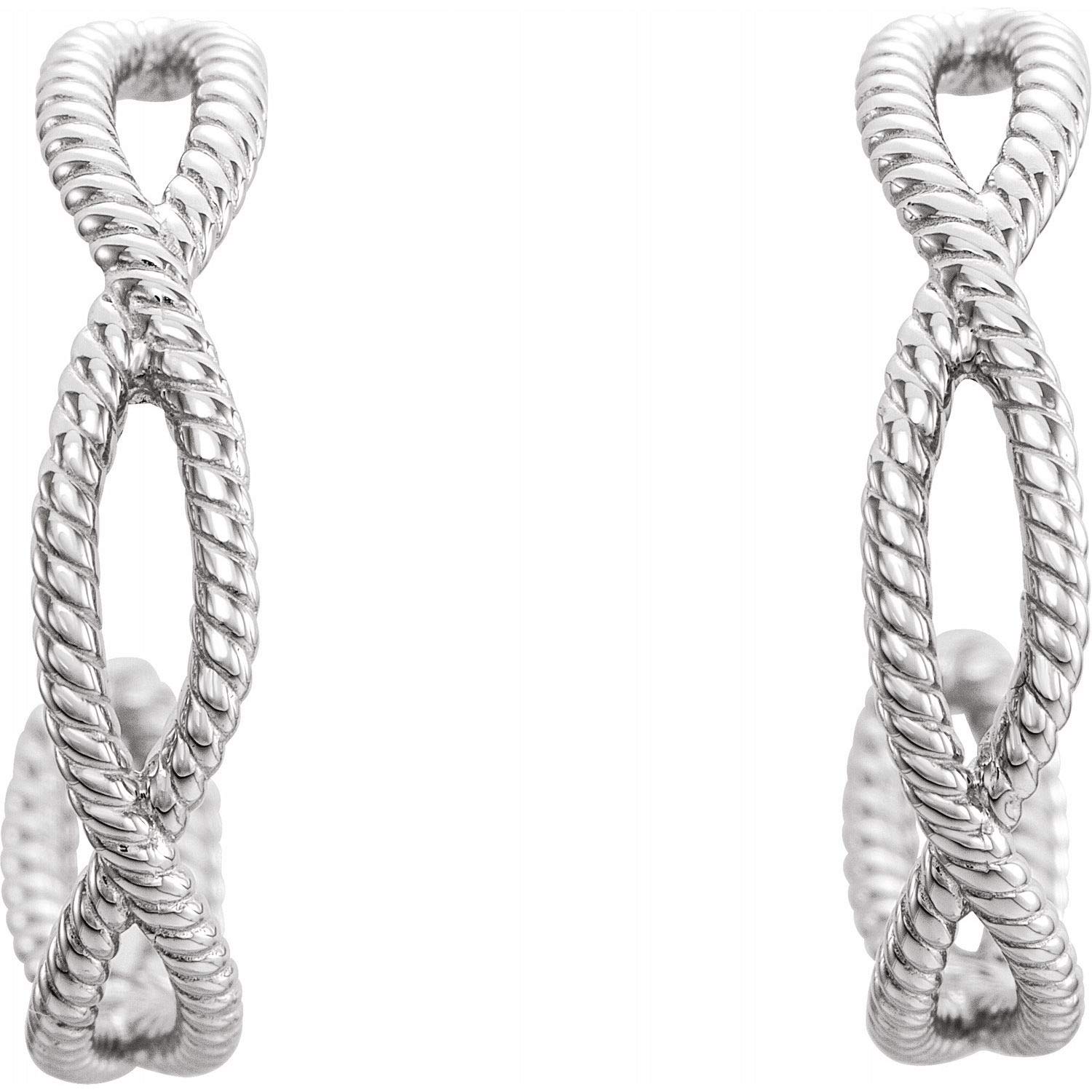 14K Gold, Sterling Silver & Platinum Rope Hoop Earrings for Women | Diamond2Deal Fine Jewelry | Perfect for Parties, Weddings & Everyday Wear