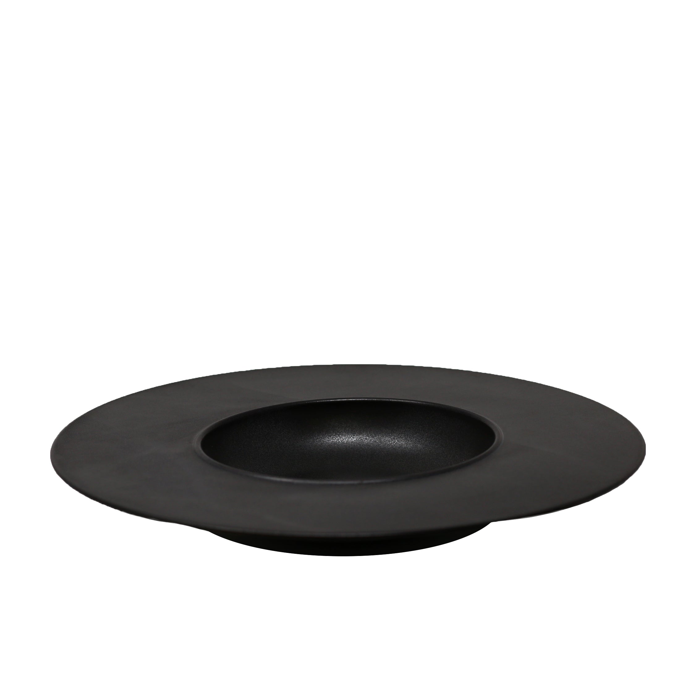 Nella 12 Pasta Plate Set - 6 Black Restaurant-Grade Dinner Plates per Case (70300 BK) - Perfect for Italian Restaurants, Catering & Home Dining