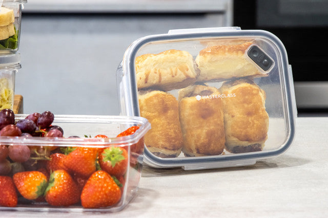 MasterClass Eco-Friendly Snap Containers - Airtight Food Storage Set (Various Sizes) for Kitchen, Pantry & Meal Prep Organization