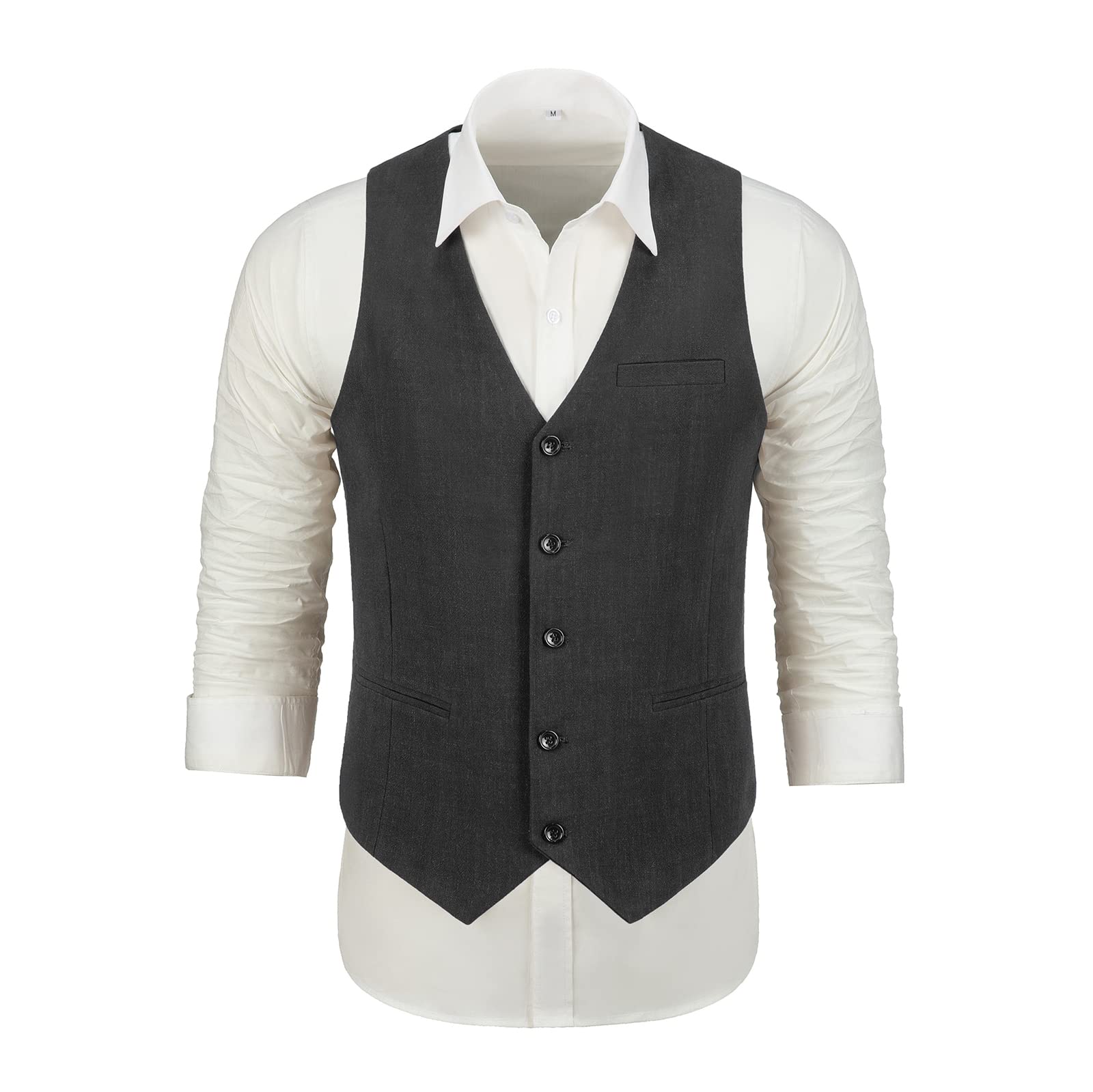 Men's Slim Fit 3-Piece Linen Wedding Suit Set - Groomsmen Prom Party Blazer, Pants & Vest | Breathable Summer Formal Attire for Weddings, Proms & Special Occasions