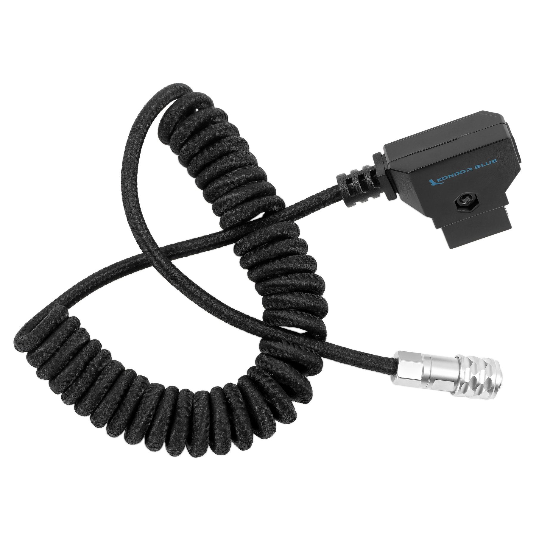 Kondor Blue Coiled D-Tap to BMPCC 6K/4K Power Cable (Black) | Professional Power Supply for Blackmagic Pocket Cinema Cameras | Ideal for On-Set Filmmaking & Outdoor Shooting