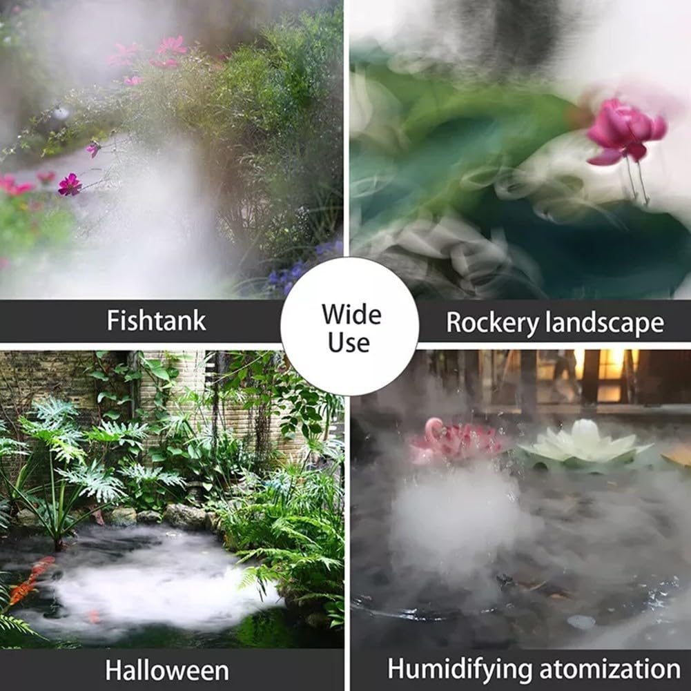 Mini USB Mist Maker - 5V Portable Fountain Mister Fogger for Indoor & Outdoor Use, Small Pond Fog Machine & Air Humidifier (Black) | Perfect for Home Decor, Yoga Rooms, and Garden Water Features