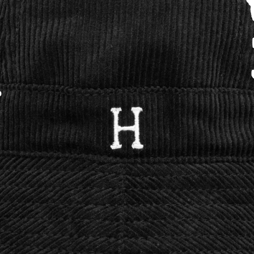 HUF JP Forever Bell Hat - Black Bucket Hat for Men & Women - Stylish Streetwear for Outdoor Activities, Travel, and Casual Wear