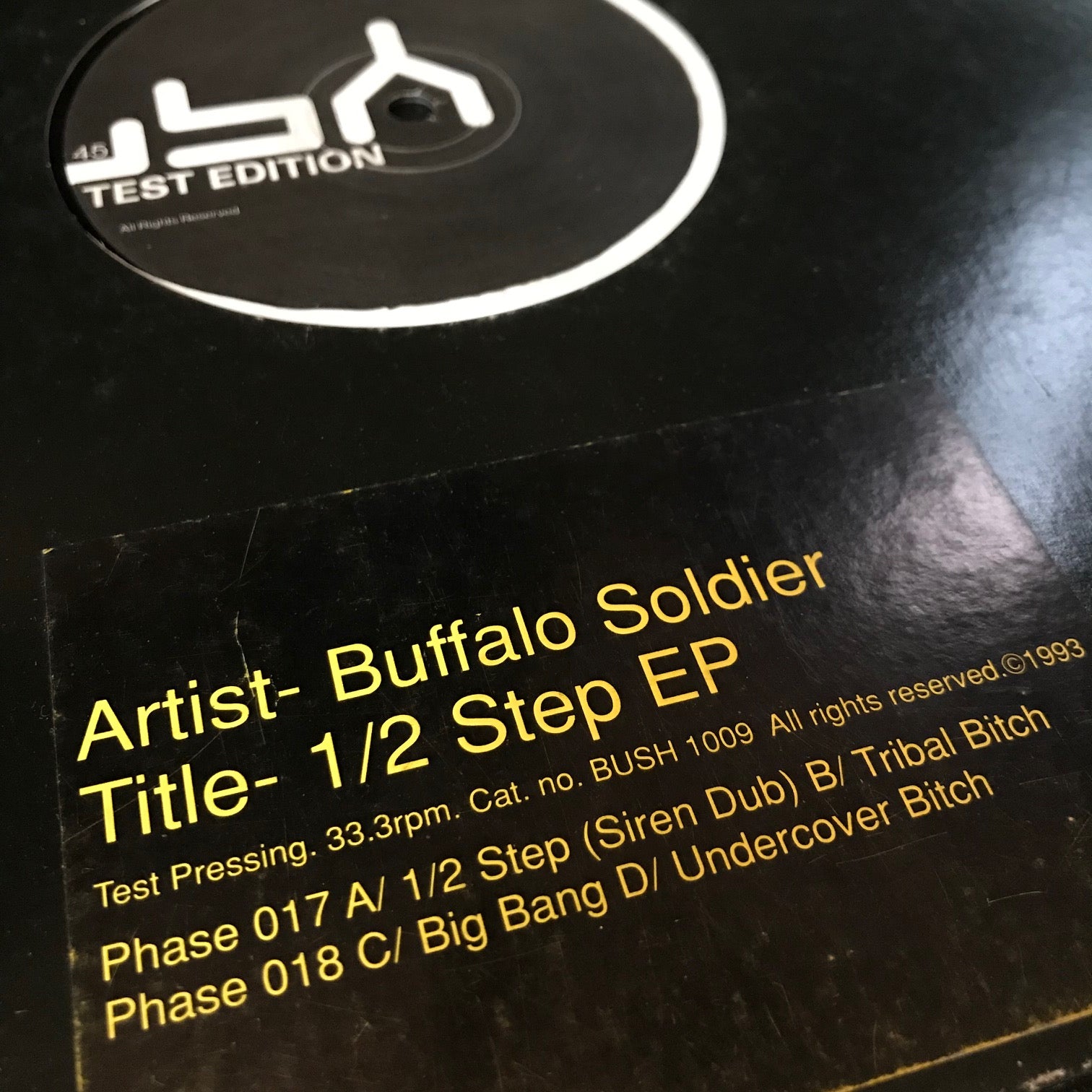 Buffalo Soldier – 1/2 Step EP Vinyl Record | Bush – Bush 1009 Collector's Edition | Perfect for Music Enthusiasts & Vintage Record Collectors