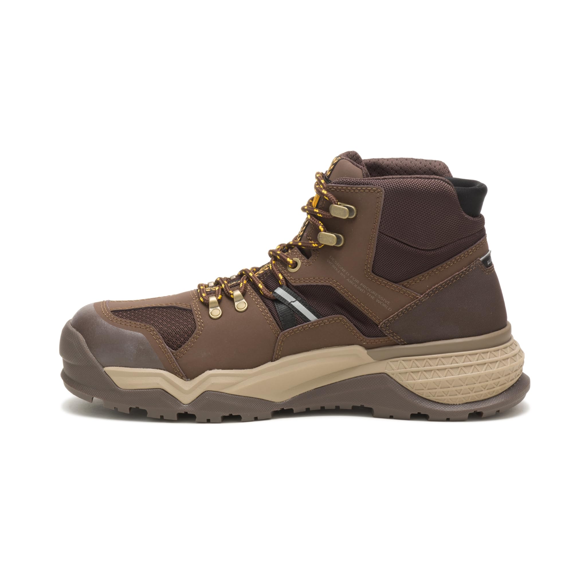 Cat Footwear Men's Provoke Mid Waterproof Alloy Toe Work Boot - Durable Safety Shoes for Construction, Landscaping & Outdoor Work