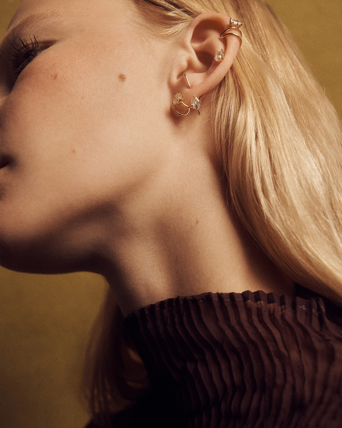 GRID 3 Galactic Ear Cuff - Trendy Silver Space-Themed Ear Cuff for Women - Perfect for Parties, Concerts & Boho Fashion