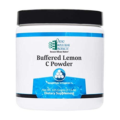 Ortho Molecular Products Buffered Lemon C Powder - 11.5oz (50 Servings) | Vitamin C Supplement for Immune Support & Antioxidant Benefits | Perfect for Daily Wellness & Travel
