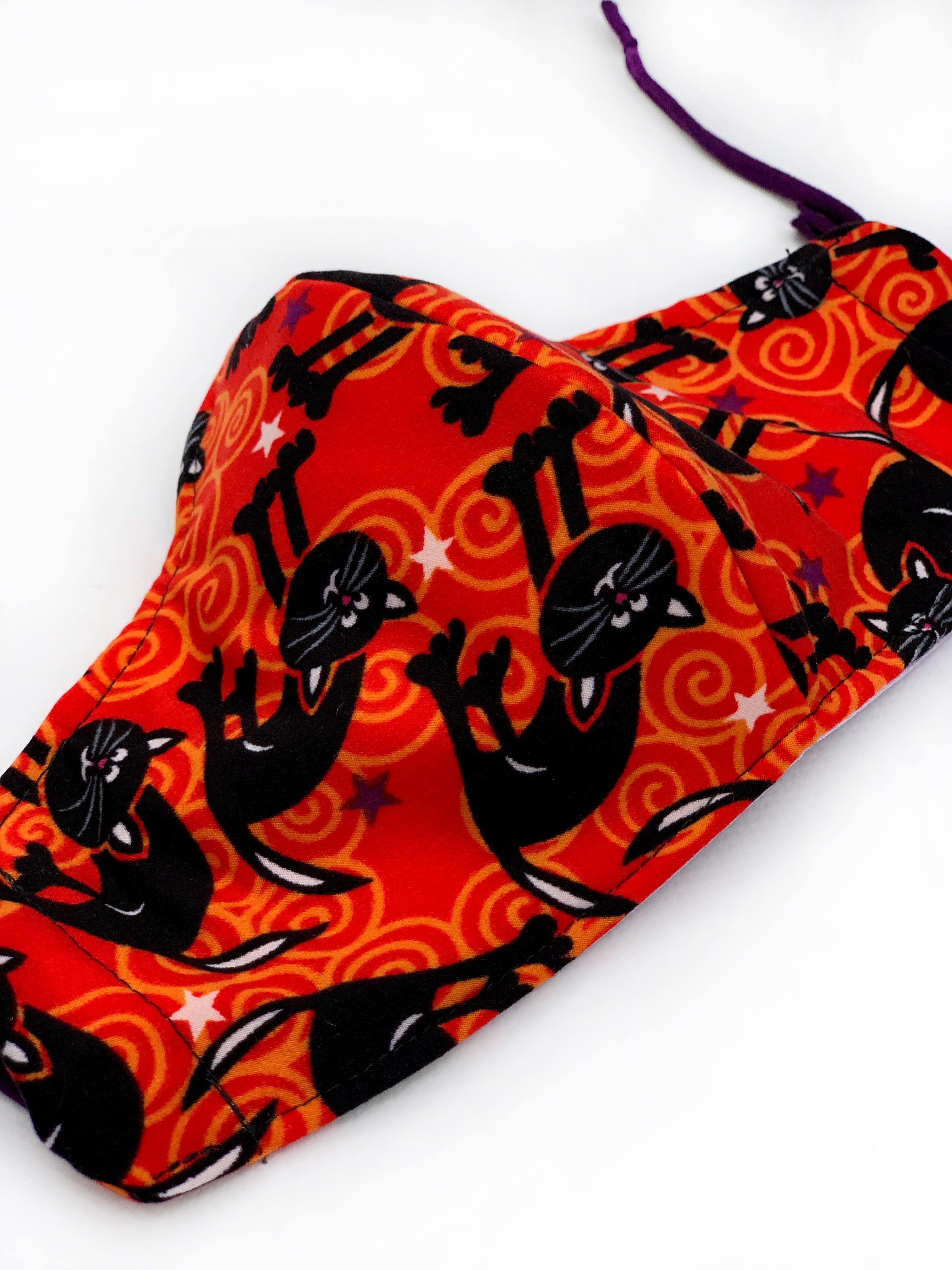 Scaredy Cat Face Mask - Halloween Costume Accessory for Kids & Adults - Perfect for Parties, Trick or Treating & Cosplay