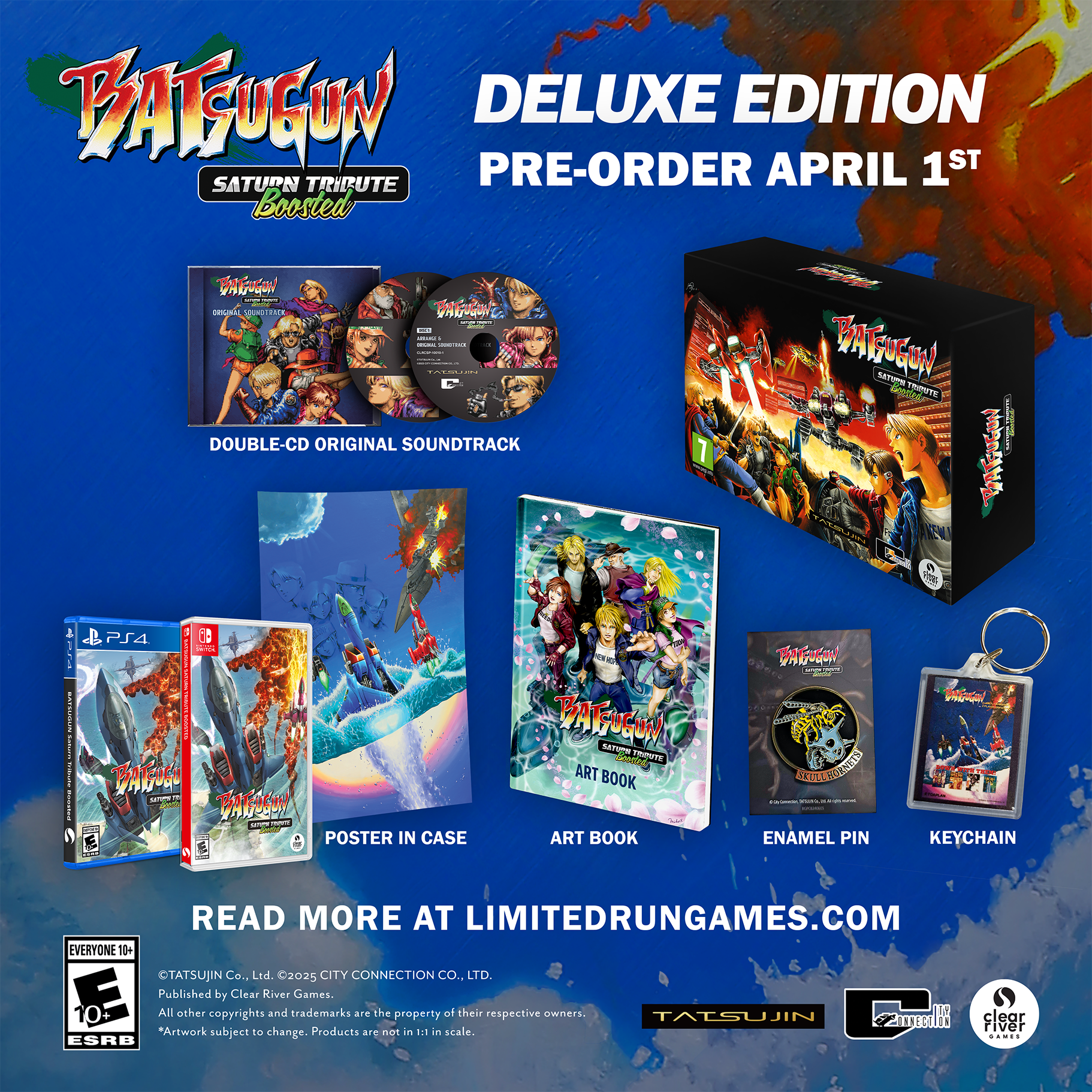 BATSUGUN Saturn Tribute Boosted Deluxe Edition - Nintendo Switch & PS4 Game | Classic Arcade Shooter for Retro Gaming Enthusiasts | Perfect for Home Entertainment and Gaming Parties