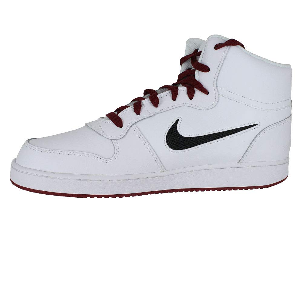 Nike Men's Ebernon Mid Basketball Shoes - White, Anthracite, Team Red - Size 9 | High-Top Sneakers for Court Performance & Street Style