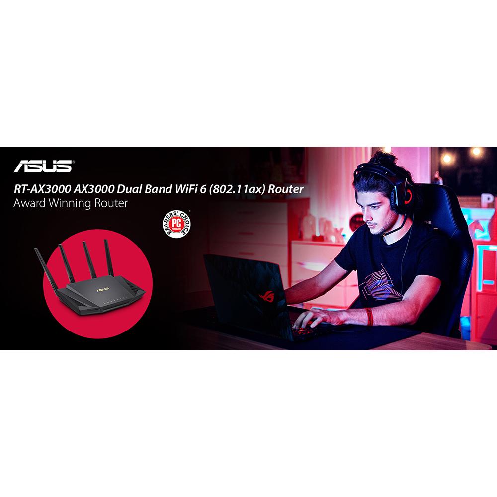 ASUS AX300 Dual-Band WiFi 6 Router - High-Speed Wireless Internet for Gaming & Streaming | Home & Office Network Solution