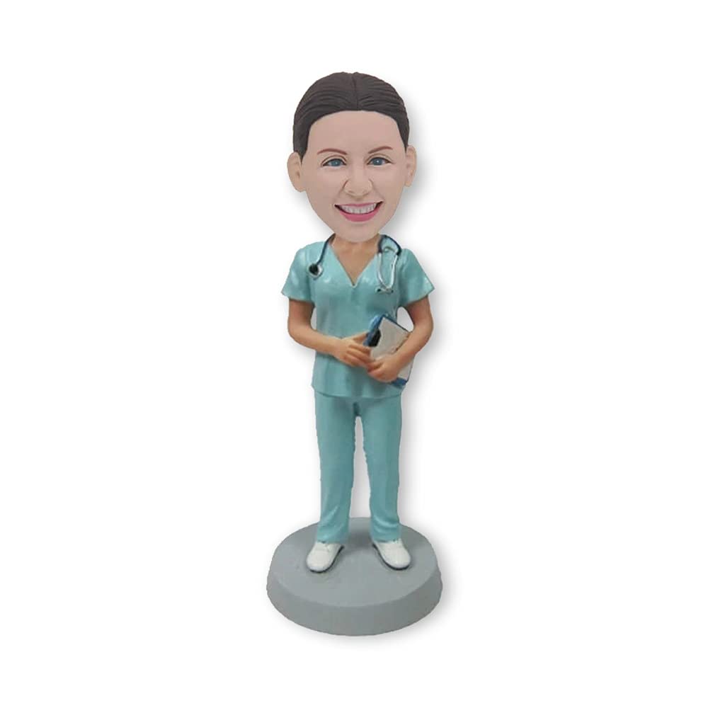Custom 7.8 Inch Personalized Doctor Bobblehead - Handmade Sculpture Based on Your Photo | Unique Gift for Doctors, Nurses & Medical Professionals | Perfect for Retirement, Graduation & Appreciation Gifts