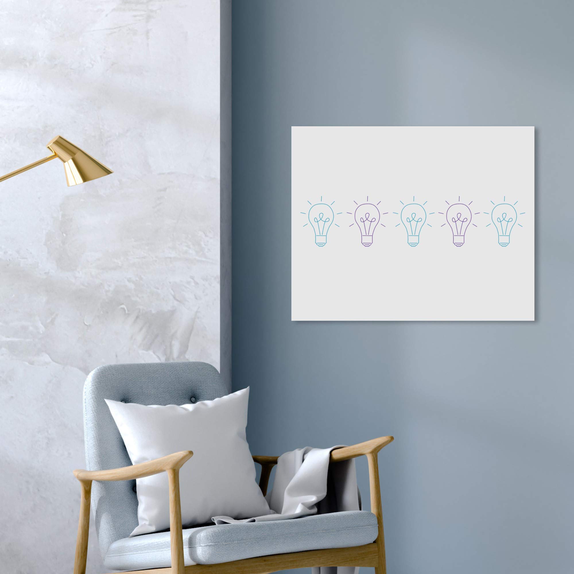 Oliver Gal Artist Co. 'Light Bulbs in Line' Wall Art Canvas Print - 30