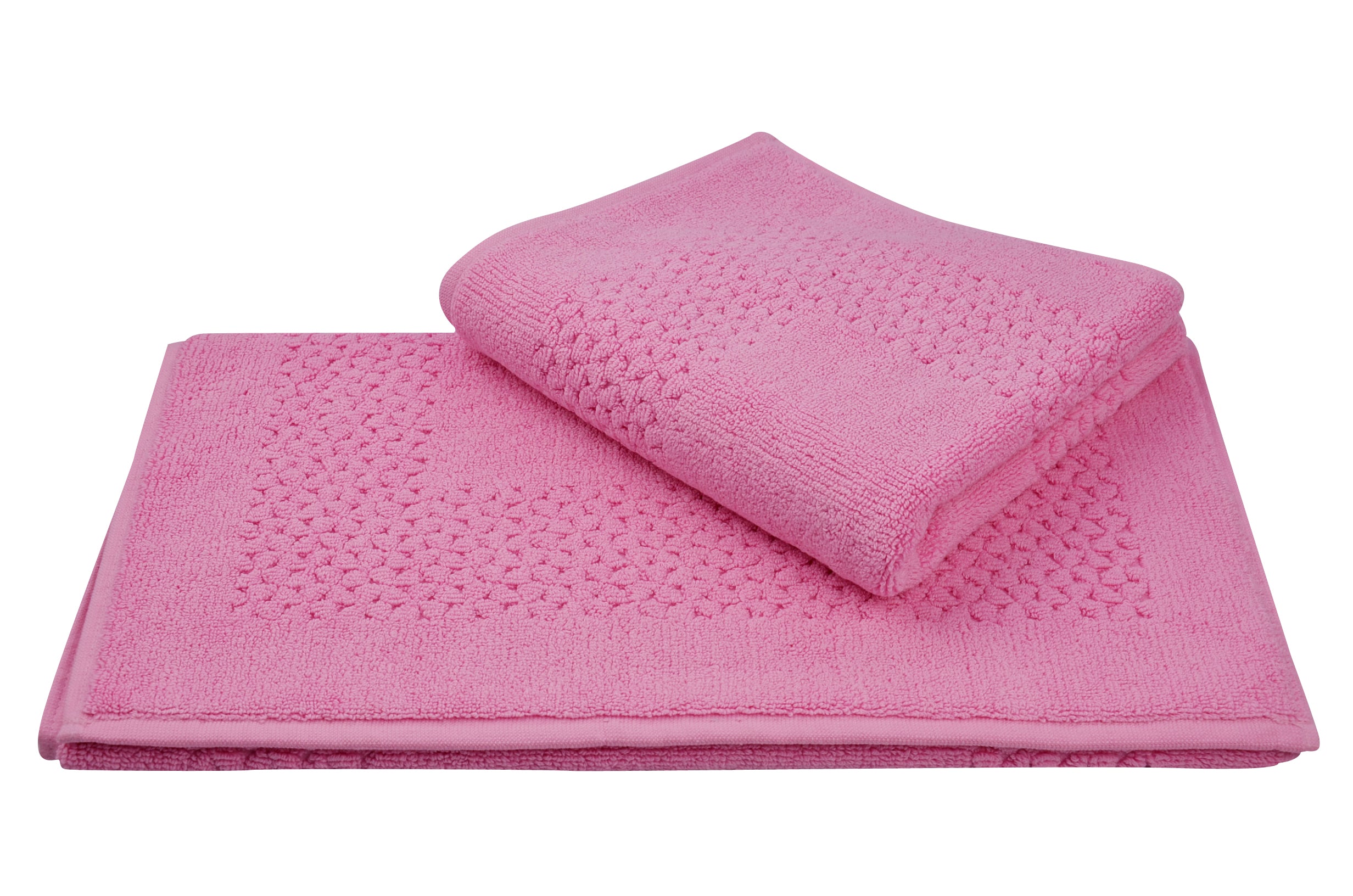 Premium Turkish Cotton Bath Mat Set of 2 - Ultra Soft & Absorbent Bathroom Rug - Perfect for Spa, Master Bath & Guest Room Decor