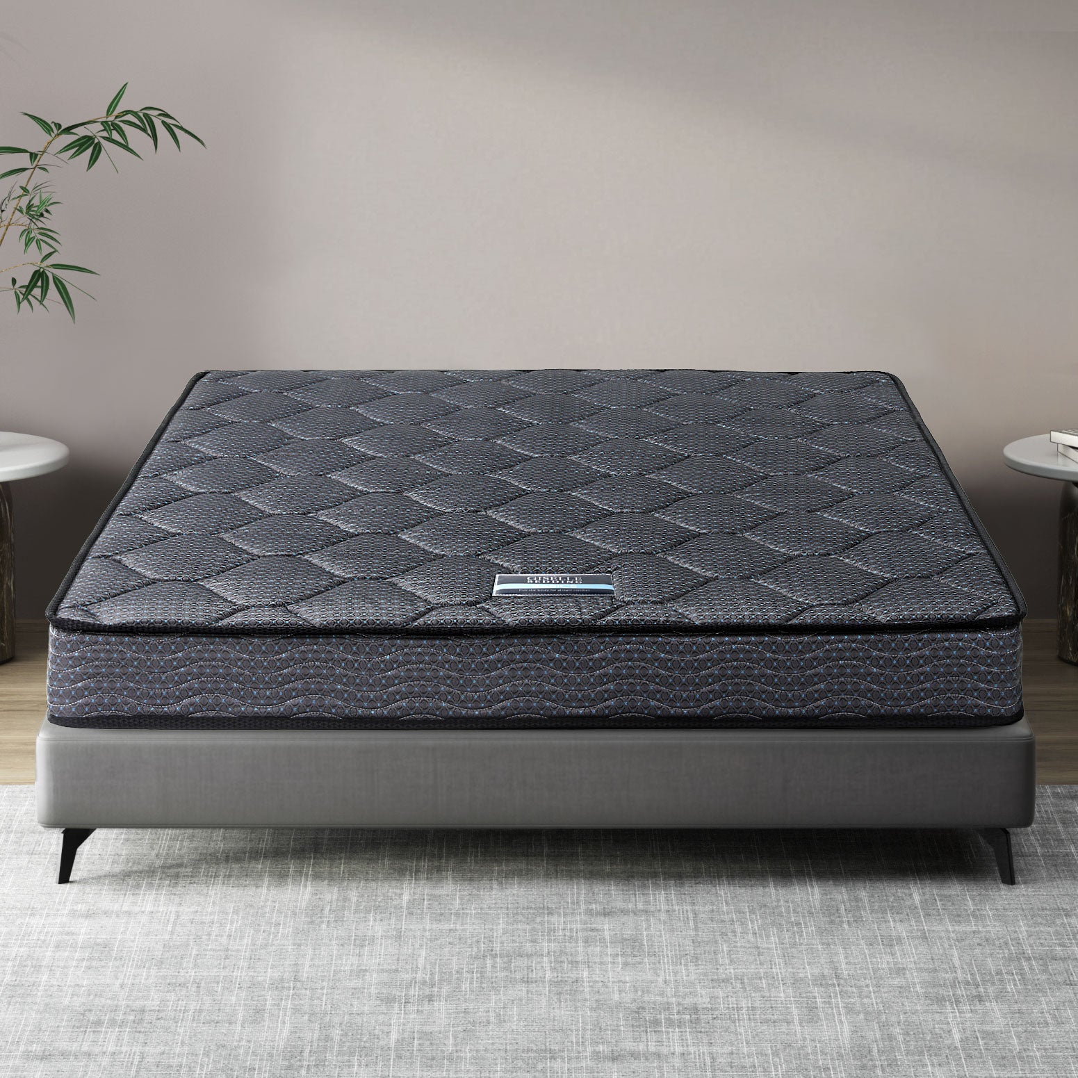 16cm Giselle Bonnell Spring Queen Mattress - Medium Firm Support for Back Pain Relief, Breathable & Motion Isolating - Perfect for Master Bedrooms, Guest Rooms & Apartments