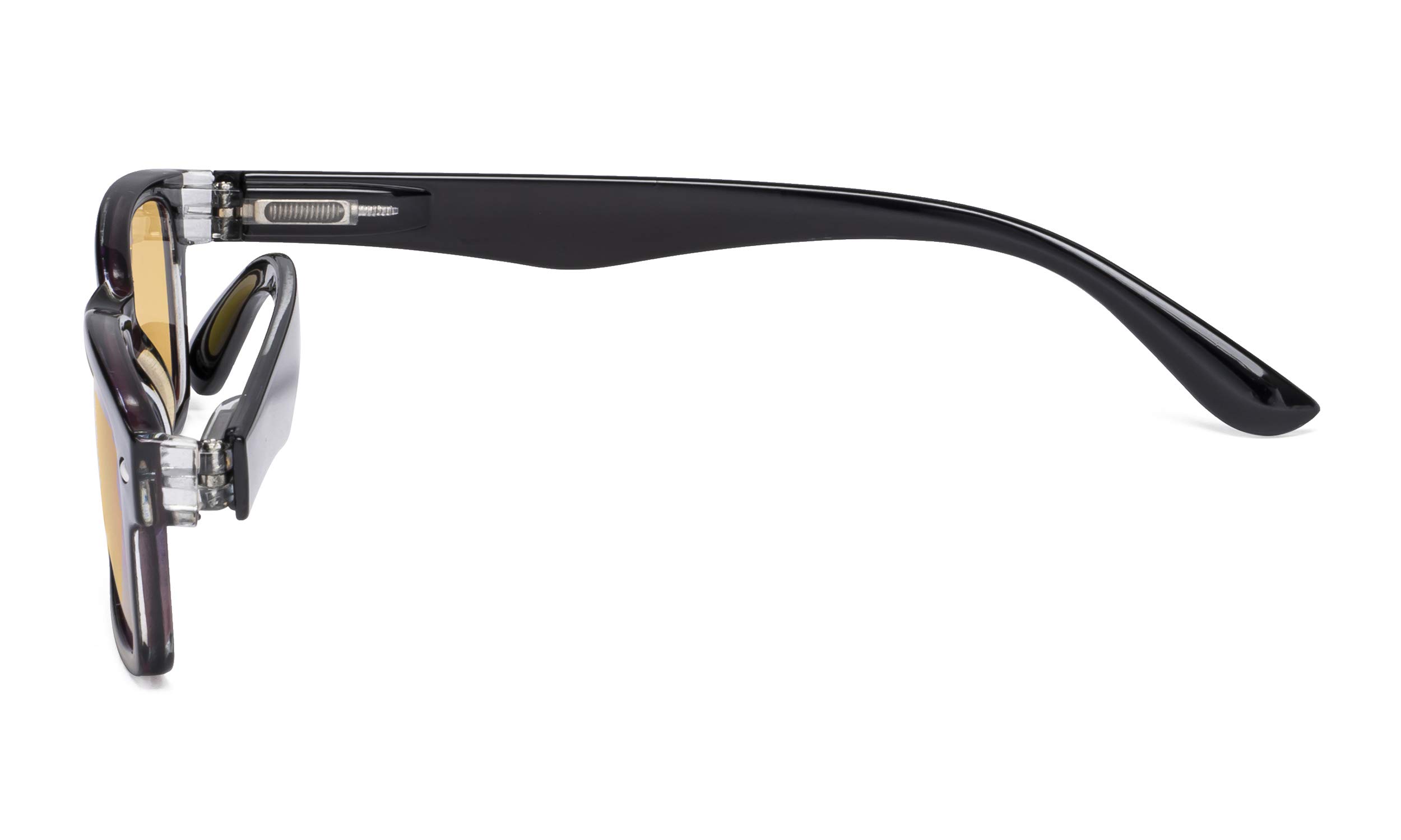 CessBlu Amber Tinted Blue Light Blocking Glasses for Men & Women - Anti Eye Strain, Computer & Reading Glasses for Office, Gaming & Screen Time Protection