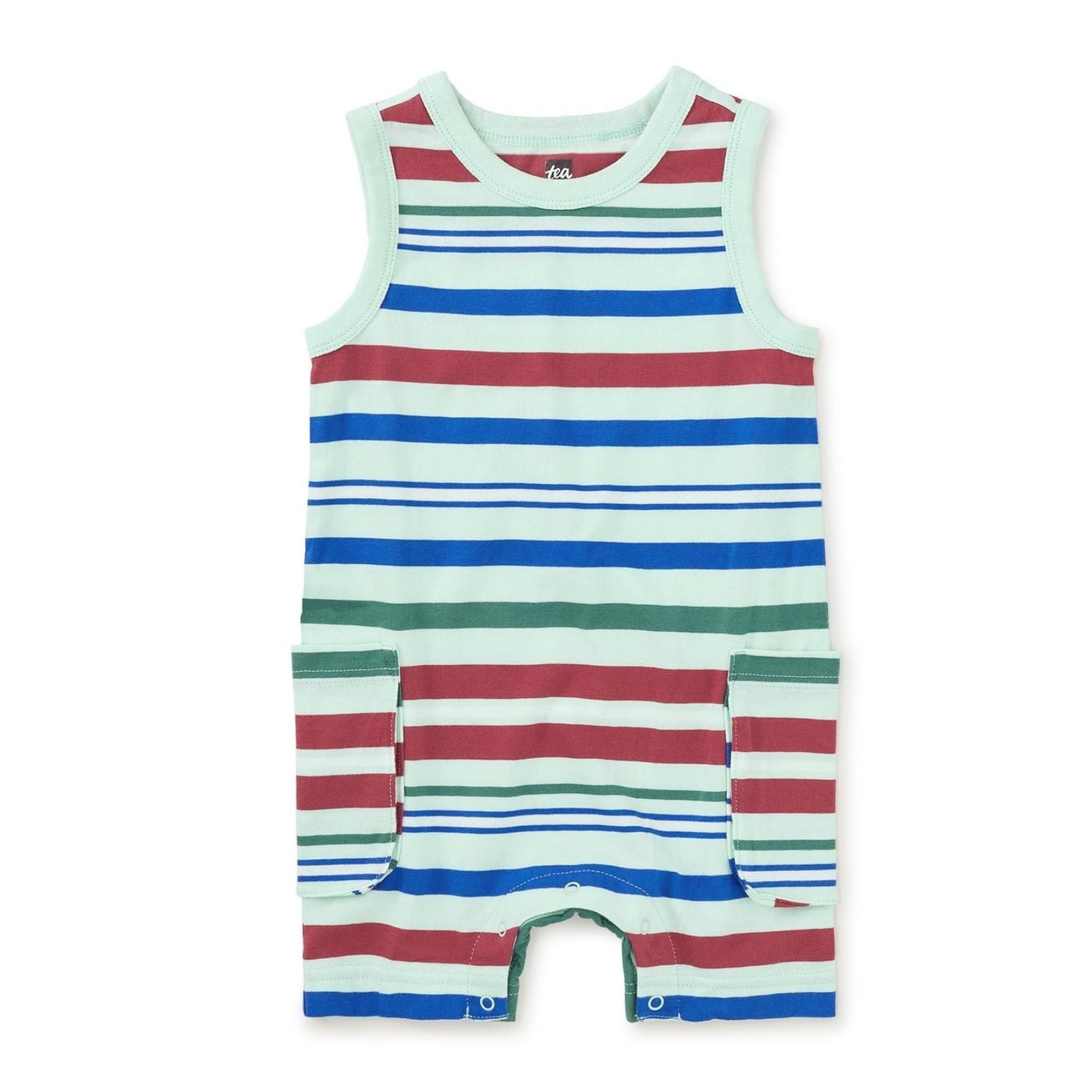 Cargo Pocket Tank Baby Romper - Comfortable Cotton Outfit for Boys & Girls | Perfect for Garden Parties, Playdates & Outdoor Activities | FINAL SALE