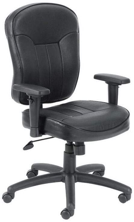 Boss B1561 Ergonomic Adjustable LeatherPlus Office Chair - Comfortable Desk Chair for Home & Office Workspaces