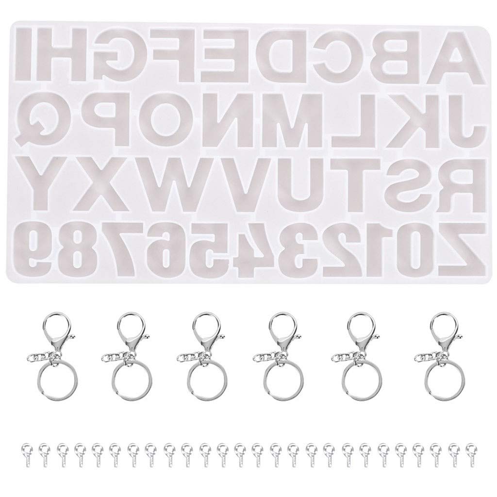 Backward Number Silicone Molds & Alphabet Letter Resin Molds for DIY Christmas Ornaments - Perfect for Home Decor, Cake Decorating, and Craft Projects