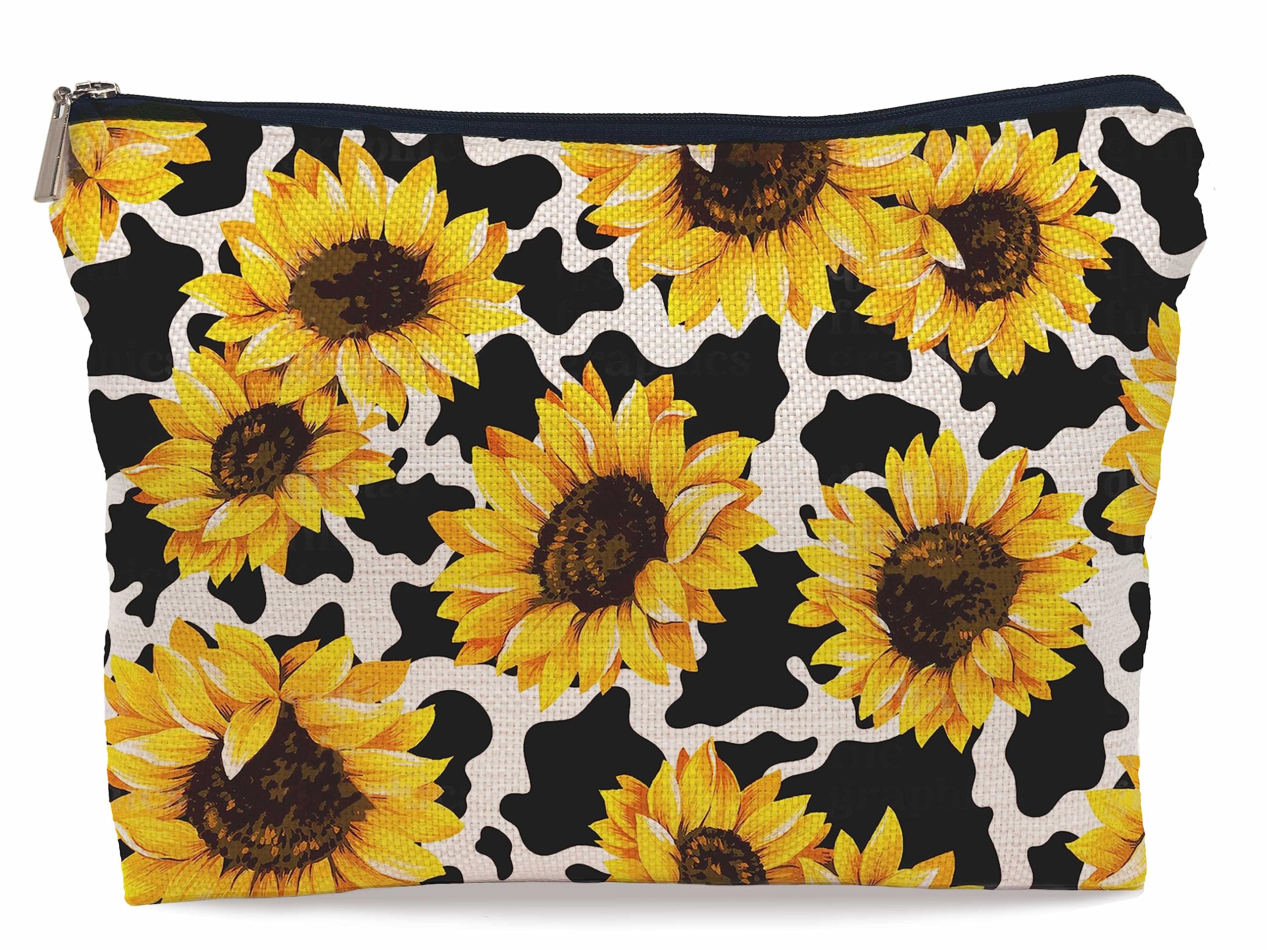 Rustic Cow Print Makeup Bag - Waterproof Cosmetic Bag with Zipper Pouch, Toiletry Organizer for Women & Girls | Perfect Gift for Cow Lovers | Travel, Gym & Daily Use Essentials Storage